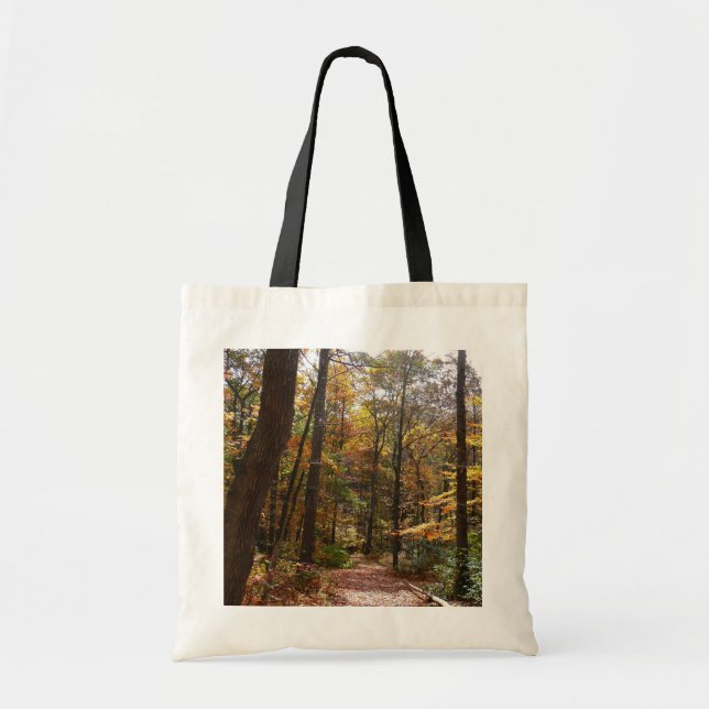 Bolsa Tote Sunlit Fall Trail no Parque Estadual de Laurel Hil (Frente)