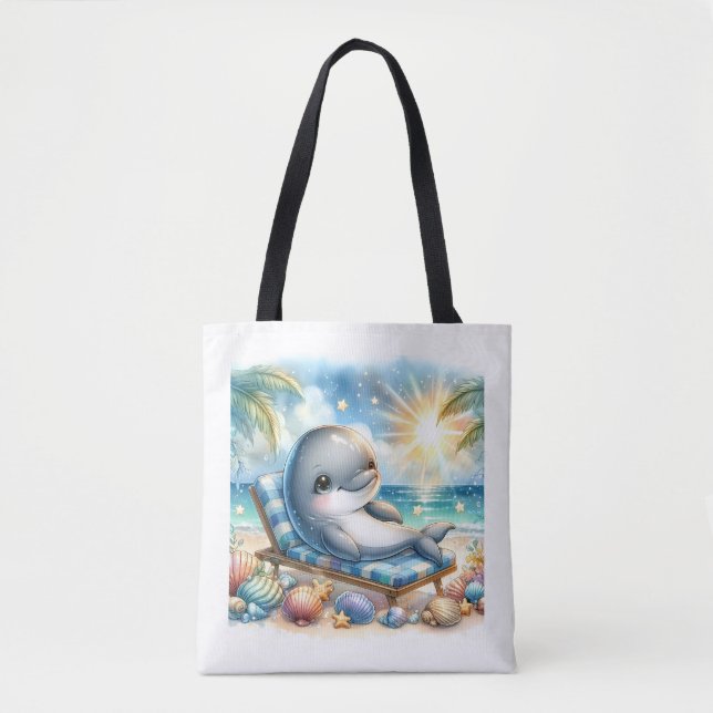 Bolsa Tote Sunny Dolphin Bliss (Frente)