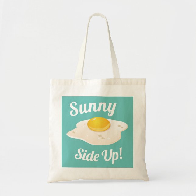 Bolsa Tote Sunny Side Up Fried Ovot Bright Café da manhã (Frente)