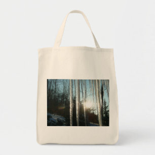 Bolsa Tote Sunrise Através De Ícicletas Winter Nature Fotog