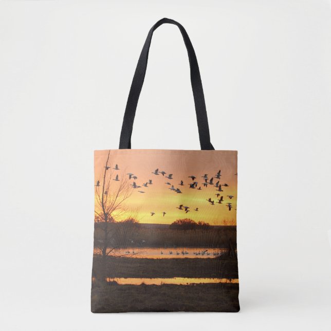 Bolsa Tote Sunrise e Geese (Frente)