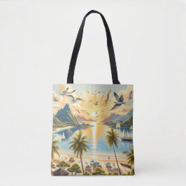Bolsa Tote Sunrise na praia