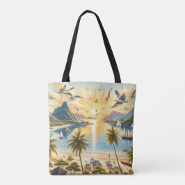 Bolsa Tote Sunrise na praia