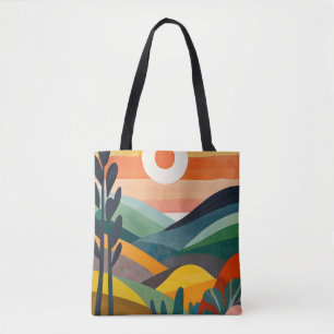 Bolsa Tote Sunrise sobre Colinas Rolantes