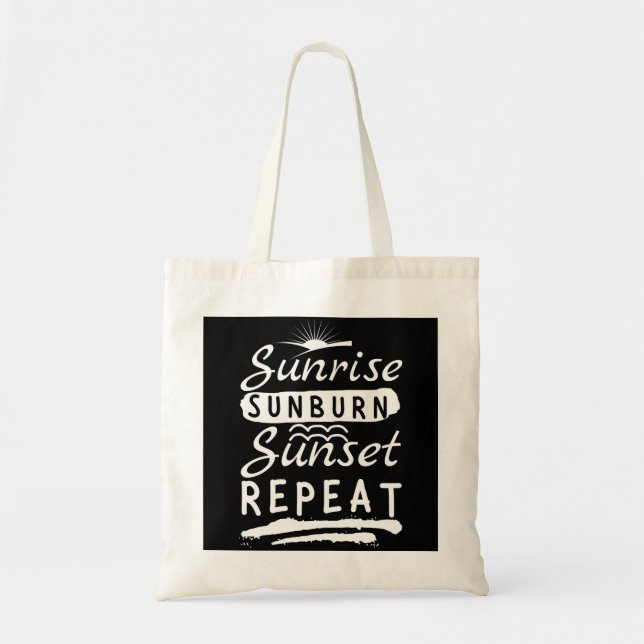 Bolsa Tote Sunrise Sunset Repetir Praia Verão (Frente)