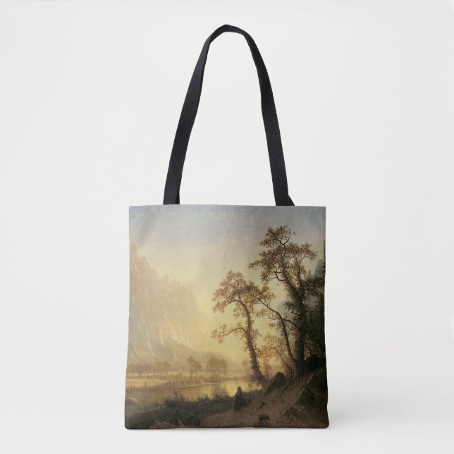 Bolsa Tote Sunrise, Vale do Yosemite, por Albert Bierstadt (Frente)