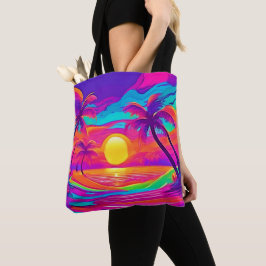 Bolsa Tote Sunset Azul e Laranja