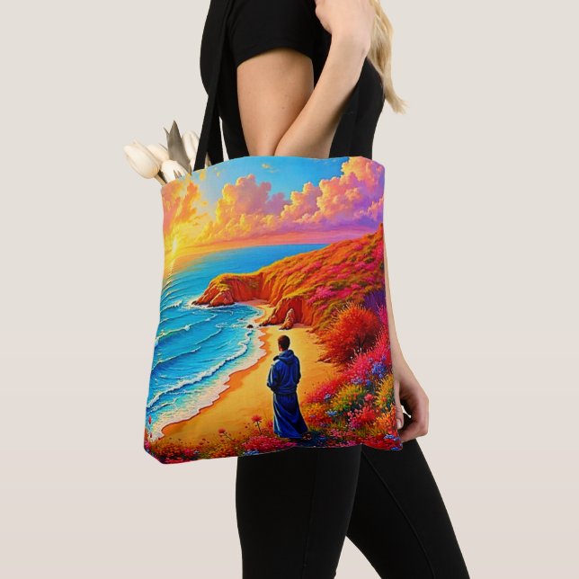 Bolsa Tote Sunset Beach Solitude Serenity Design (Close Up)