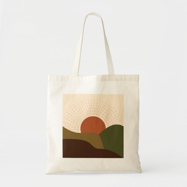 Bolsa Tote Sunset Boho Art Design (Frente)
