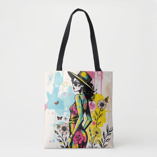 Bolsa Tote Sunset Garden Fashion Art Double Sided 🌺 (Frente)