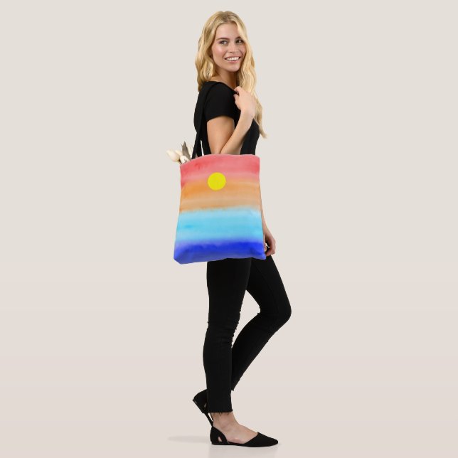 Bolsa Tote Sunset no oceano Abstrato art Ombre (No(a) Modelo)