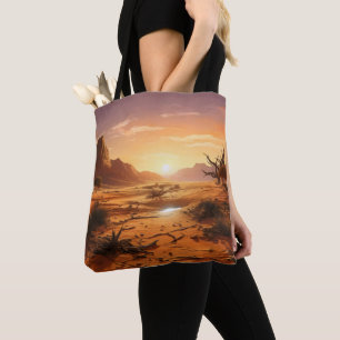 Bolsa Tote Sunset sobre Deserto