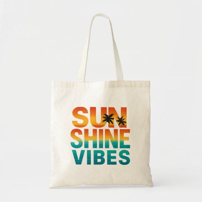 Bolsa Tote Sunshine Vibes Orçamento Tote Bag (Frente)