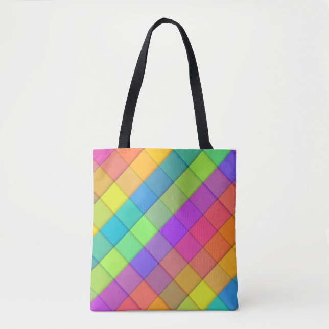 Bolsa Tote Super Groovy Brilhante Colorida (Frente)