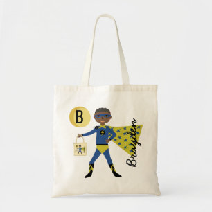 Bolsa Tote Super-herói divertido O Halloween Trata Monograma