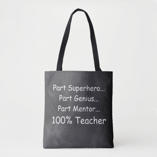 Bolsa Tote Super Herói Genius Mentor Professor Dotado Ideia (Frente)