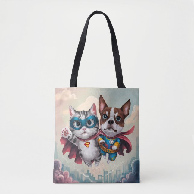 Bolsa Tote Super-Herói Pets (Frente)