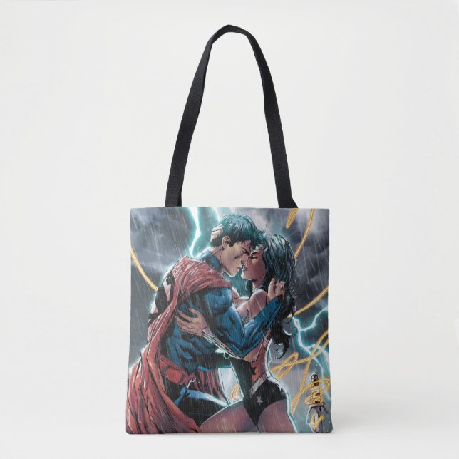 Bolsa Tote Super-Homem/Mulher Maravilha Arte Promocional (Frente)