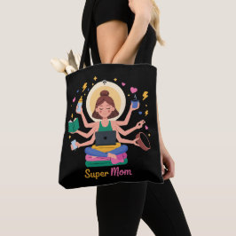 Bolsa Tote Super Mãe Multitarefa Gráfico do Dia das Mães