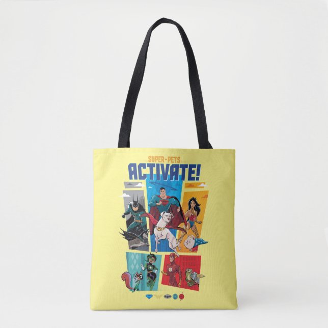 Bolsa Tote Super Pets & Justice League - Ativate! (Frente)