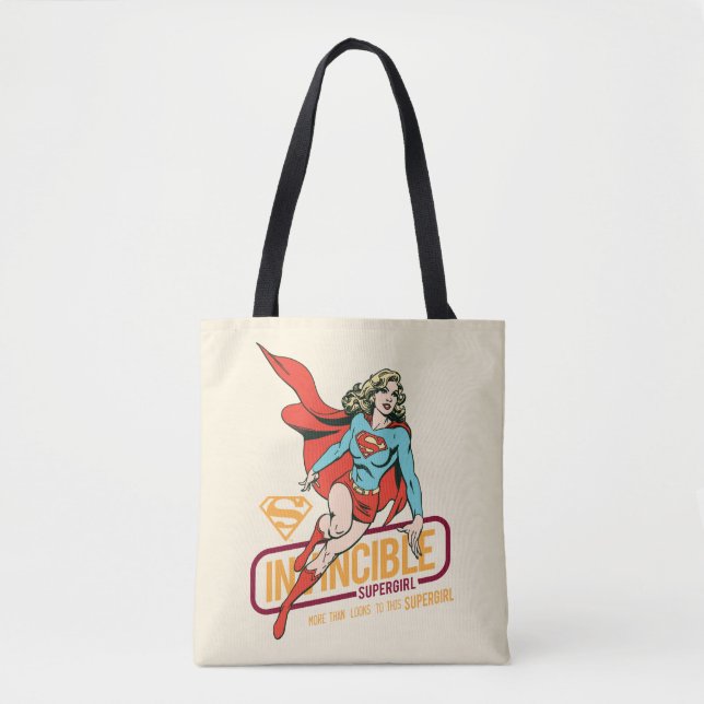Bolsa Tote Supergirl Invencível - Gráfico Retroativo (Frente)