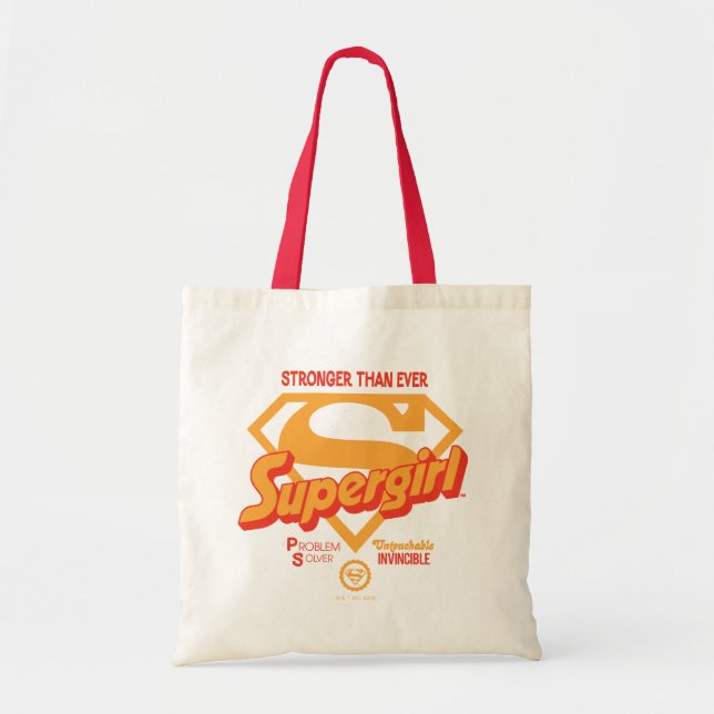 Bolsa Tote Supergirl Stronger Thever Retro Graphic (Frente)