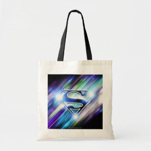 Bolsa Tote Superman Estilizado Logotipo de burst azul brilh