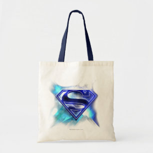 Bolsa Tote Superman Estilizado Logotipo de cristal branco a