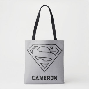 Bolsa Tote Superman S-Shield Logotipo preto Simples
