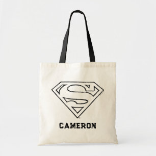 Bolsa Tote Superman S-Shield Logotipo preto Simples
