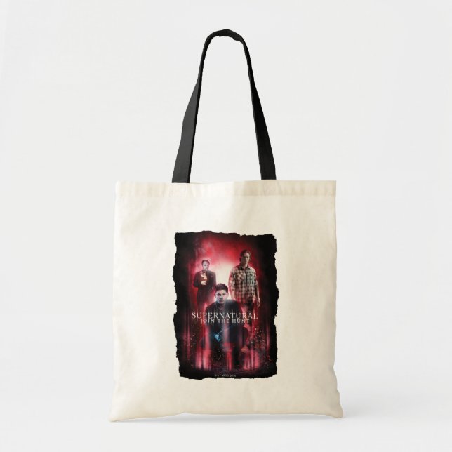 Bolsa Tote Supernatural Crowley, Dean e Sam (Frente)