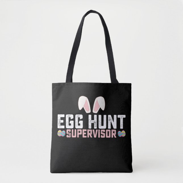 Bolsa Tote Supervisor de Caça aos Ovos Coelhinho da Páscoa Di (Frente)