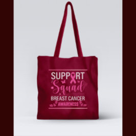 Bolsa Tote Suportar Design de Consciência do Cancer de Esquad