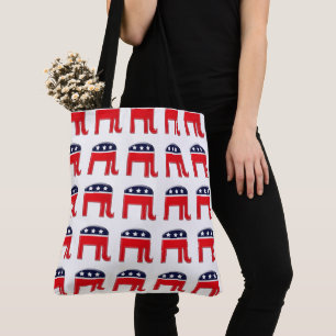 Bolsa Tote Suportes gráficos do teste padrão do elefante