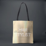 Bolsa Tote Suprimentos de Stylist para Cabelos de Folha de Lu<br><div class="desc">O saco de beleza da Stylist de Cabelo de Folha de Luxo Ouro fornece tesoura, xampu ou outro material para salões. O nome do contato profissional e a profissão podem ser alterados para serem usados em qualquer tipo de negócio. Entre em contato com o designer para obter itens adicionais correspondentes....</div>