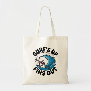 Bolsa Tote Surf para cima, multas para fora - Design de surfe