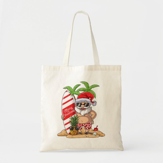 Bolsa Tote Surf surfando havaiano Hawai do verão do Natal do (Frente)