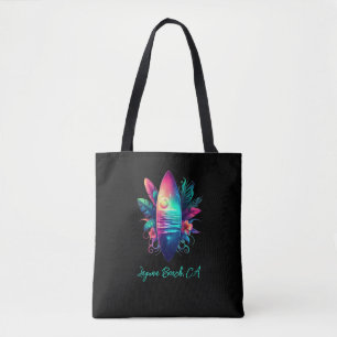 Bolsa Tote Surfboard Tropical Beach-