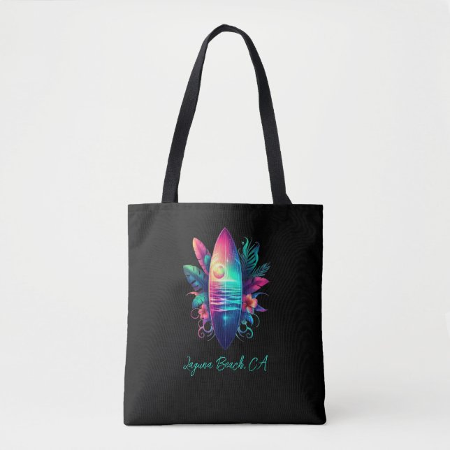 Bolsa Tote Surfboard Tropical Beach- (Frente)