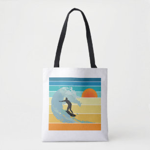 Bolsa Tote Surfer Dude Vintage Sunset