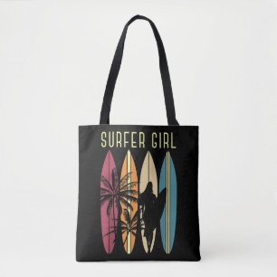 Bolsa Tote Surfista Garota Surfboard Surfing Women Surf Oce