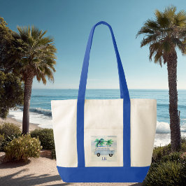 Bolsa Tote Surfs Up Monograma com Corte Contraste