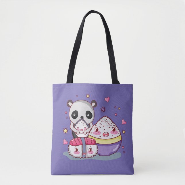 Bolsa Tote Sushi Encontre Rolls Kawaii Sushi (Frente)