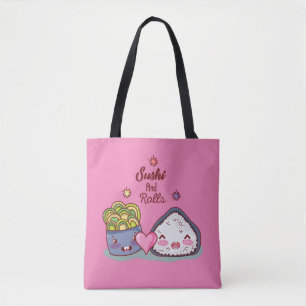 Bolsa Tote Sushi Encontre Rolls Kawaii Sushi