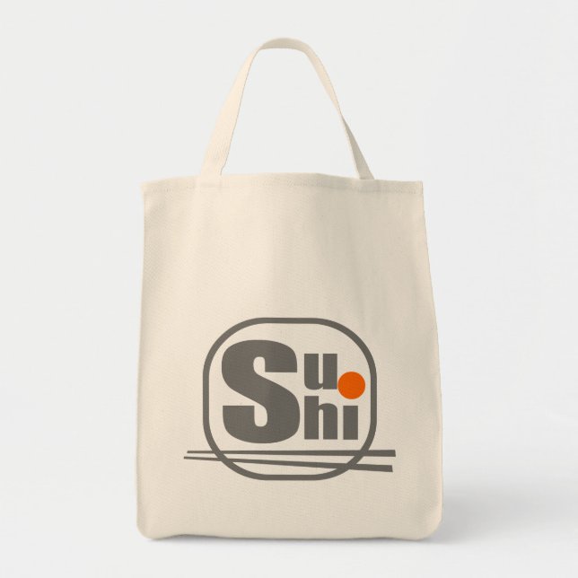 Bolsa Tote Sushi Grocery Tote Bag (Frente)