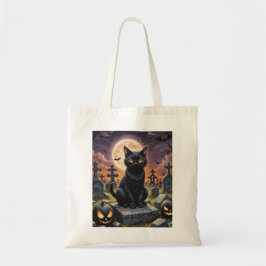Bolsa Tote Sussurros da Hora das Bruxas - Gato Negro
