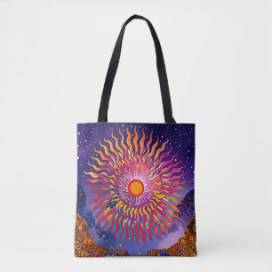 Bolsa Tote "Sussurros Solares no Céu" O Sol