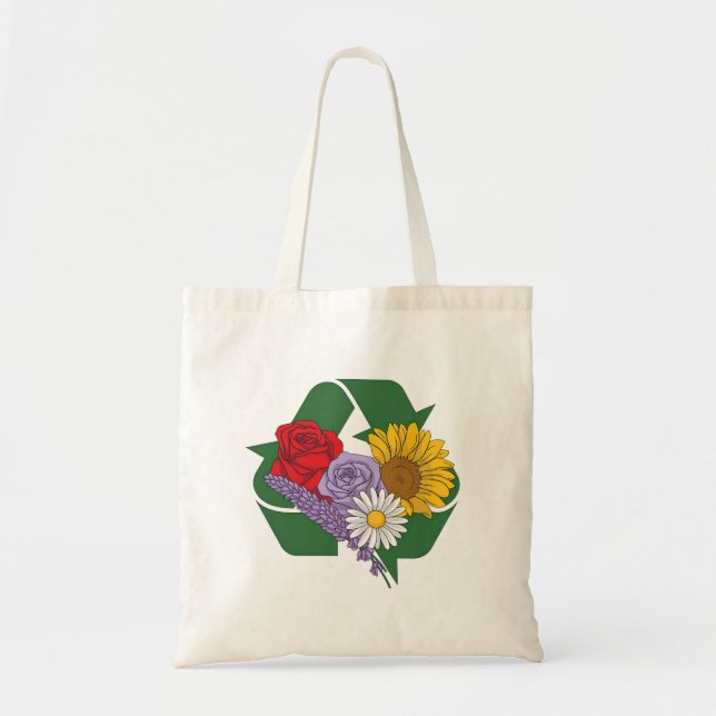 Bolsa Tote Sustainable Floral Harmony | Eco-Friendly Nature  (Frente)