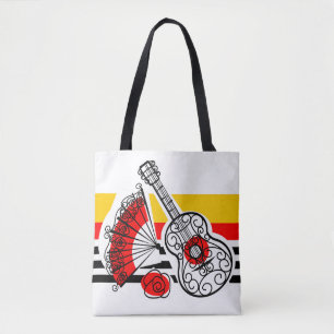 Bolsa Tote Suvenirs Clássicas Stripe de trás
