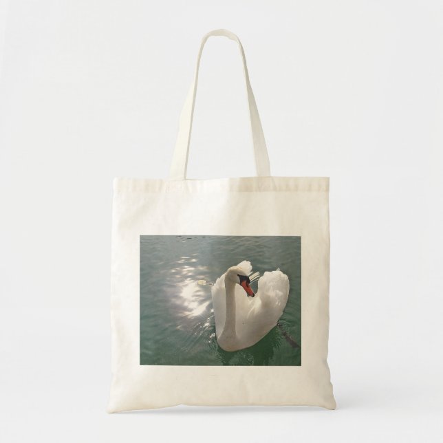 Bolsa Tote Swan branco bonito (Frente)